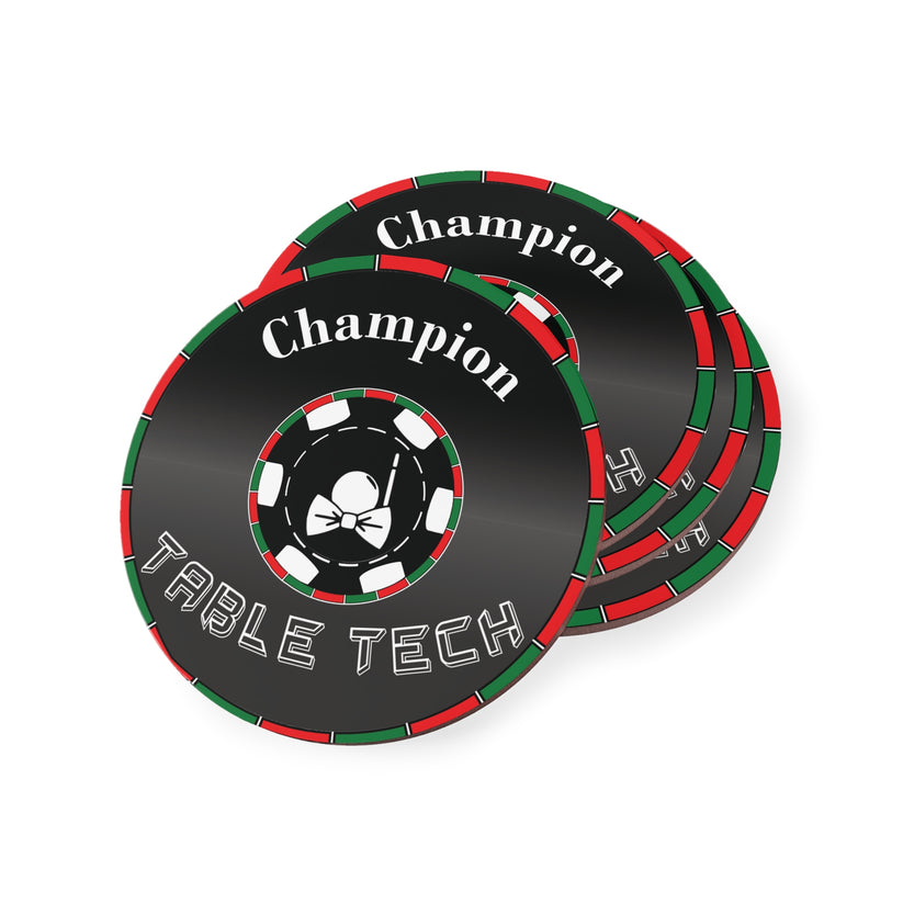 Sous-verres personnalisés Champion Table Tech