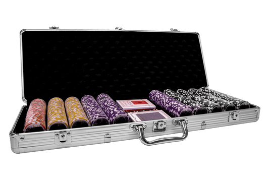 500 Poker Chips Set Tournament 14Gr Benjamin Franklin image 