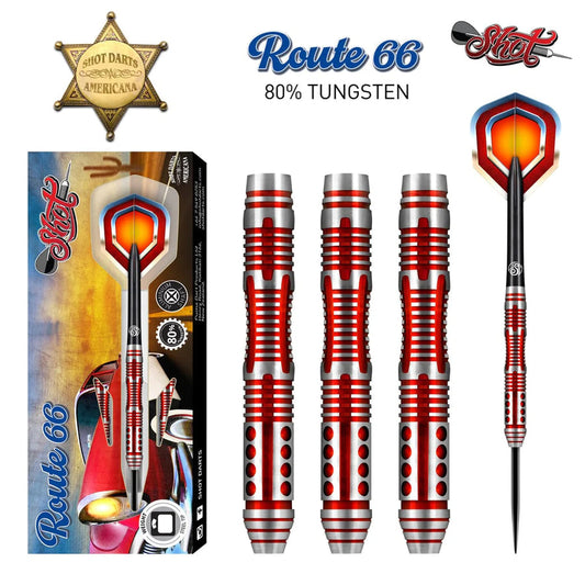 Americana Route 66 Steel Tip Dart Set-80% Tungsten Barrels image 