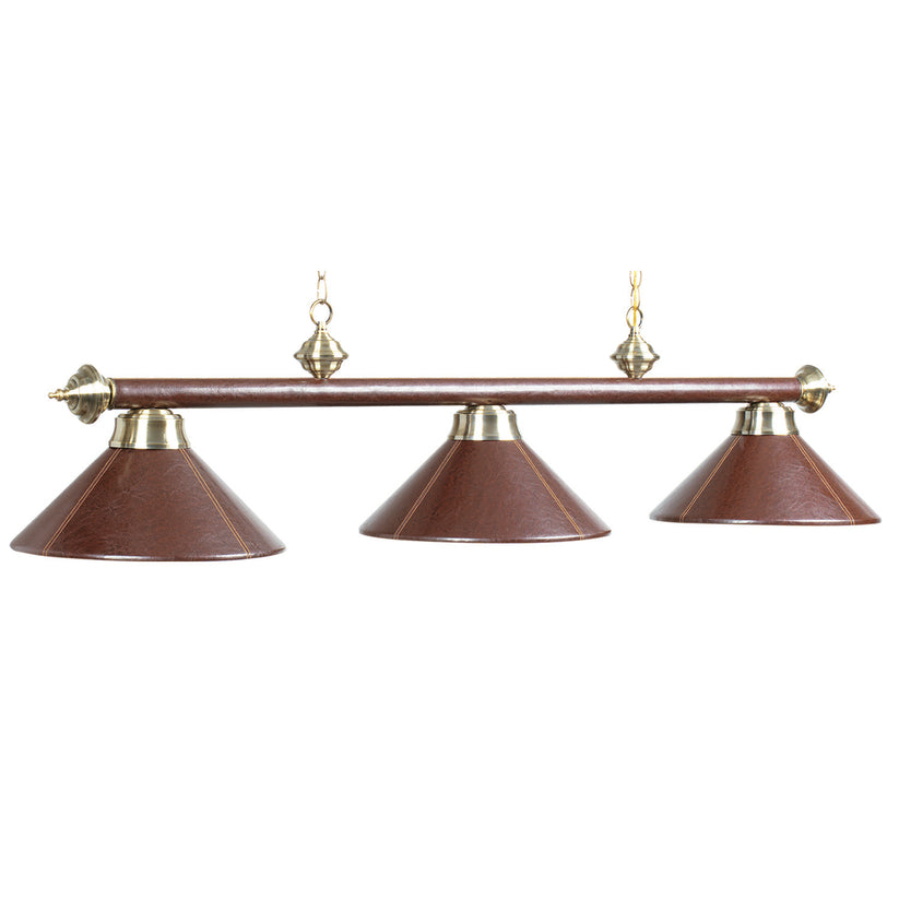 3 Lt-54" Billiard Light-Leather/Brown