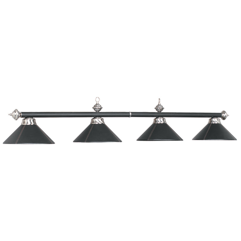 Lampe de billard 4 Lt-54"-Cuir/Noir