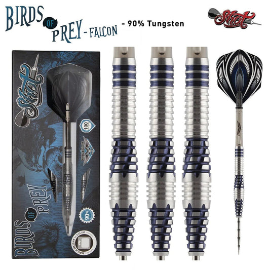 Birds Of Prey Falcon Steel Tip Dart Set-90% Tungsten Barrels image 