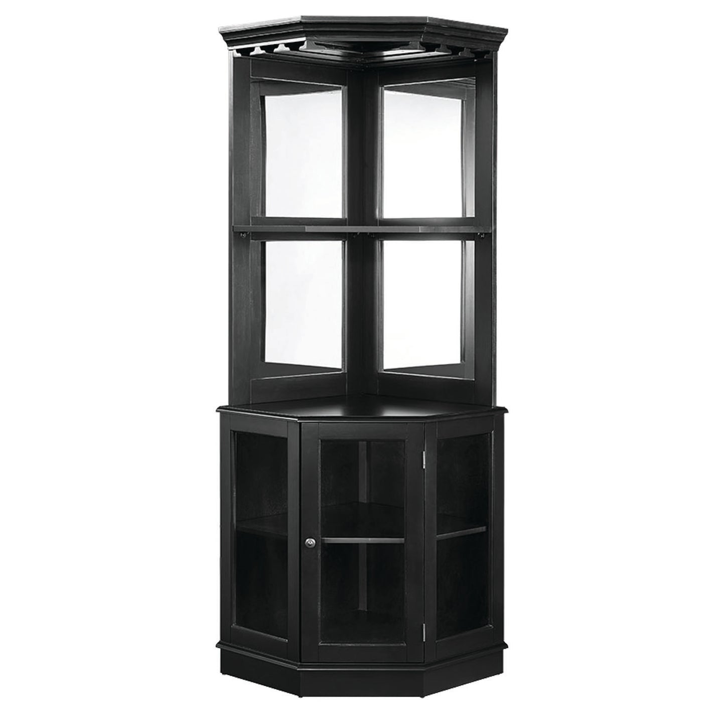 Corner Bar Cabinet - Black image -  Champion Table Tech