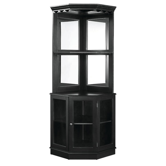 Corner Bar Cabinet - Black image -  Champion Table Tech 