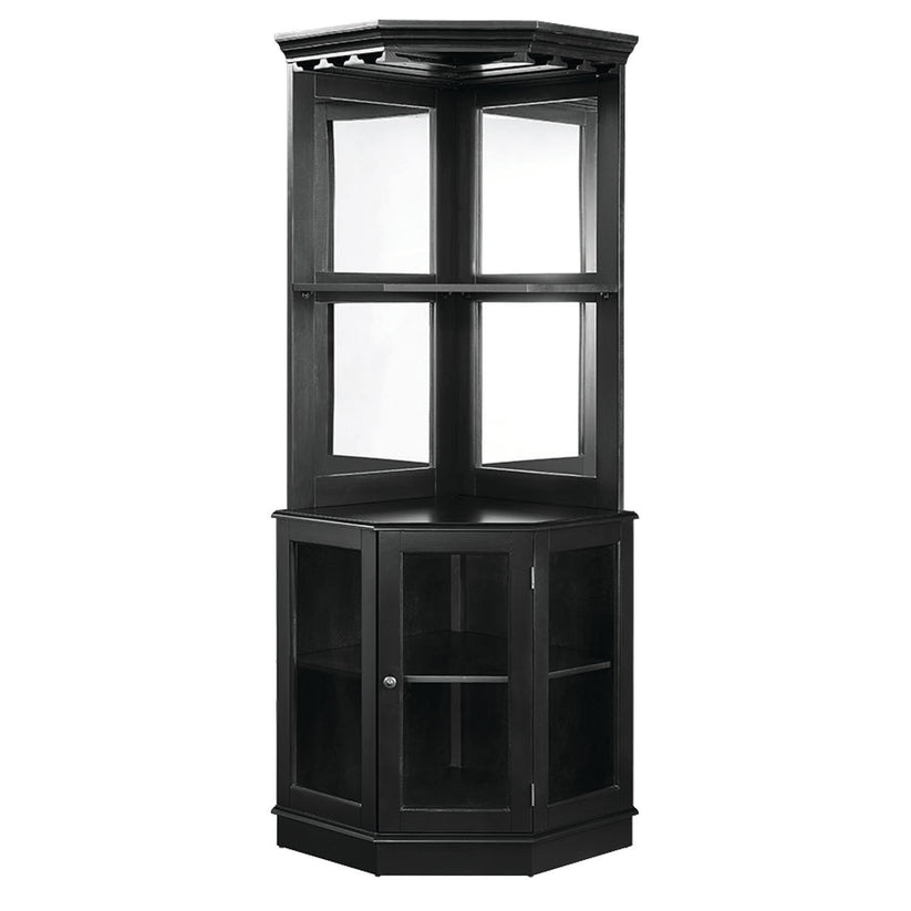 Corner Bar Cabinet - Black