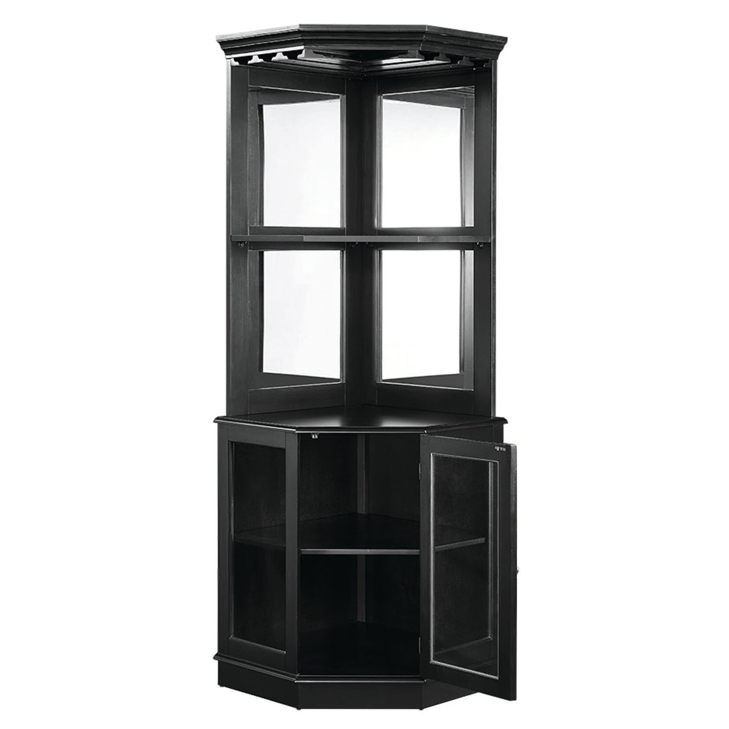 Corner Bar Cabinet - Black image -  Champion Table Tech