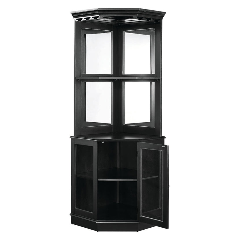 Armoire de bar d'angle - Noir