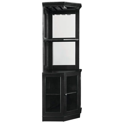 Corner Bar Cabinet - Black image -  Champion Table Tech