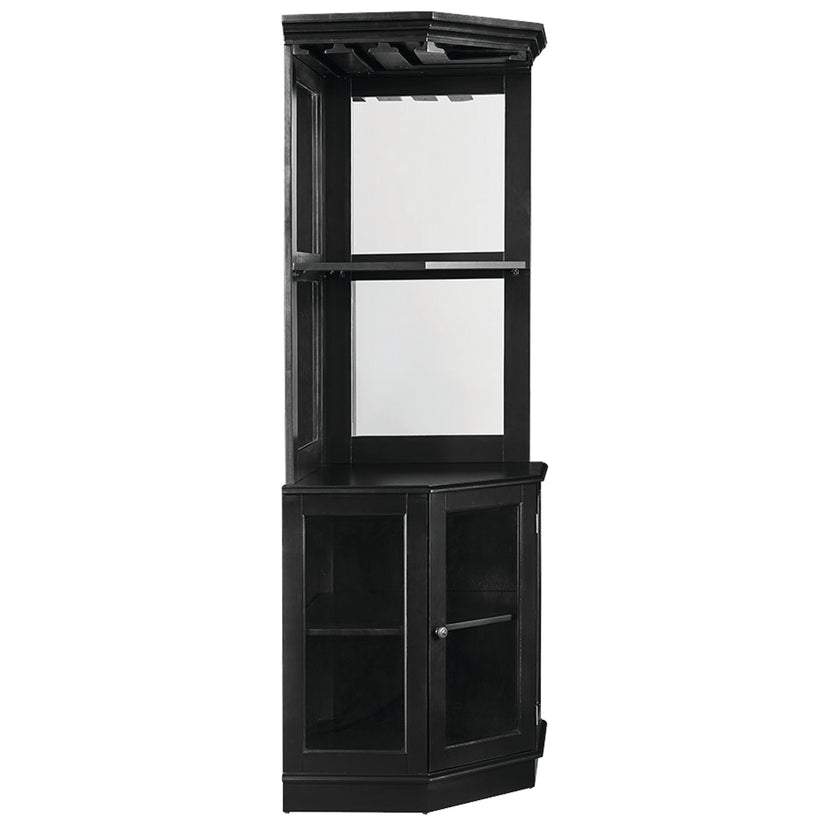 Armoire de bar d'angle - Noir