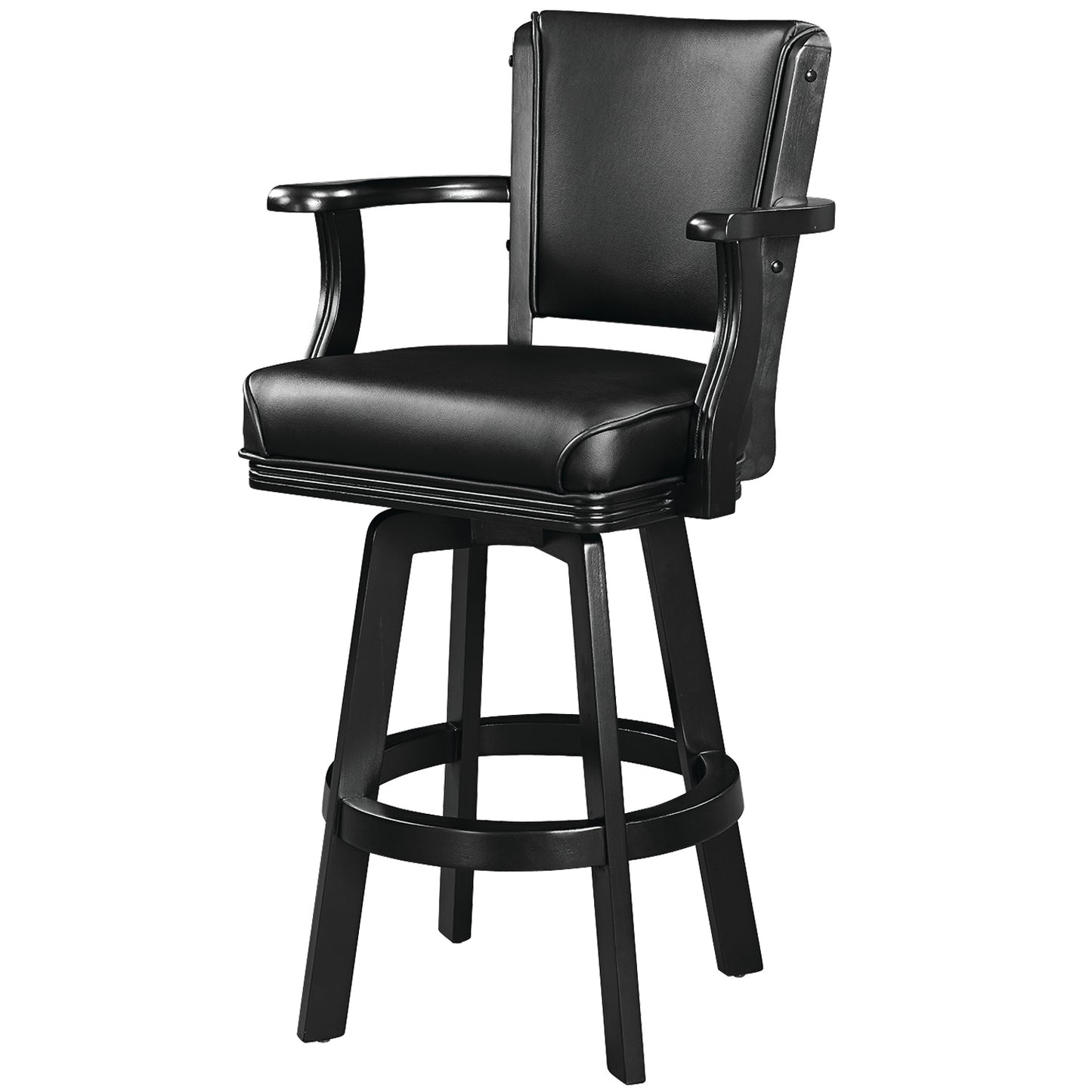 Swivel Barstool With Arms-Black image -  Champion Table Tech