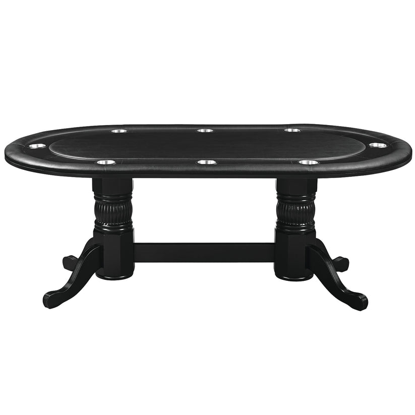 84" Texas Hold'Em Game Table - Black