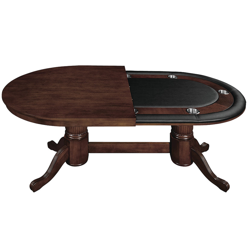 84" Texas Hold'Em Game Table Dining Top- Cappuccino,