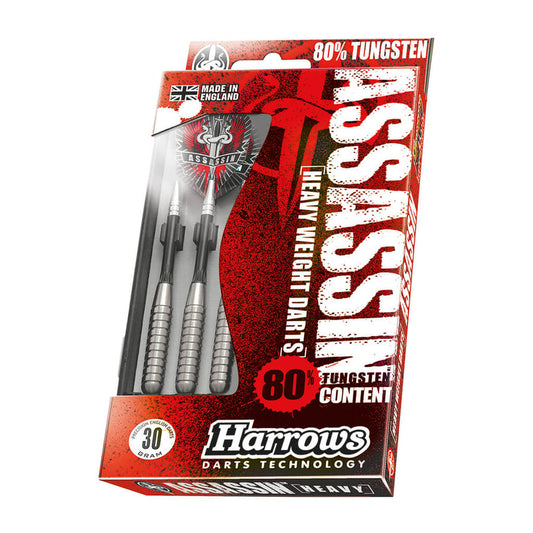 Harrows Assassin Heavy Steel Tip Darts - 80% Tungsten image 