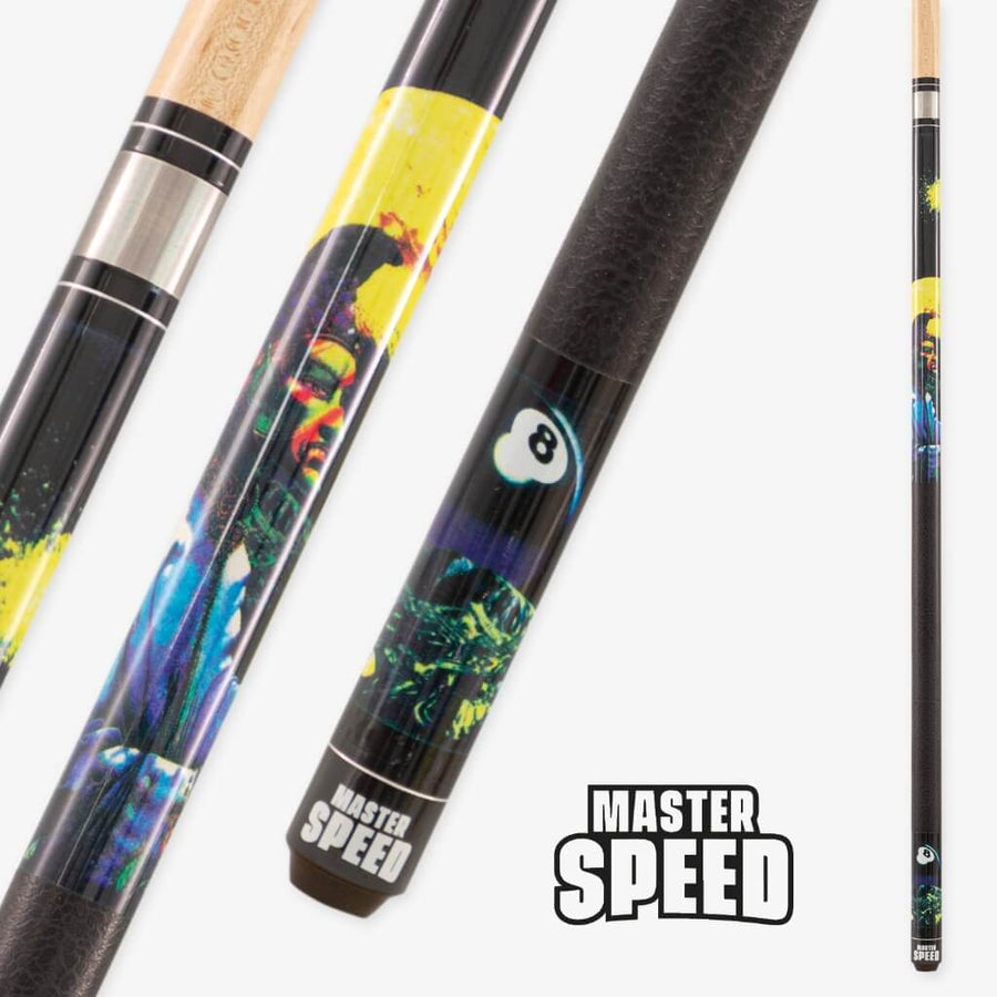 New Master Speed 8-Ball Pool Cue - Blue/Yellow image