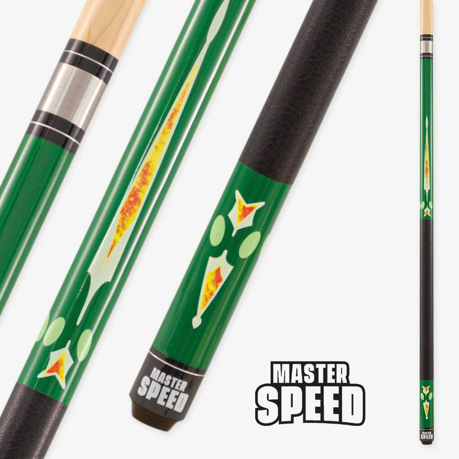 New Master Speed Pool Cue Xray - Green/Yellow image