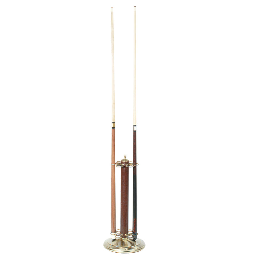 24"H Pool Cue Holder-Leather Brown