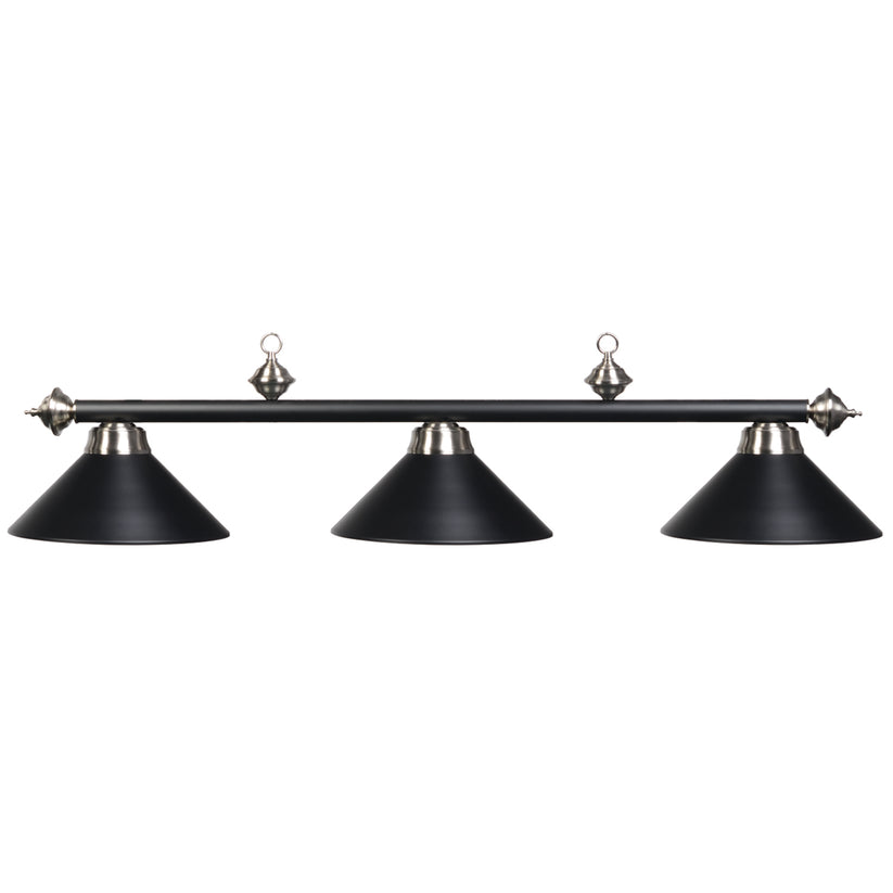 54" 3Lt Billiard Light- Matte Blk/St