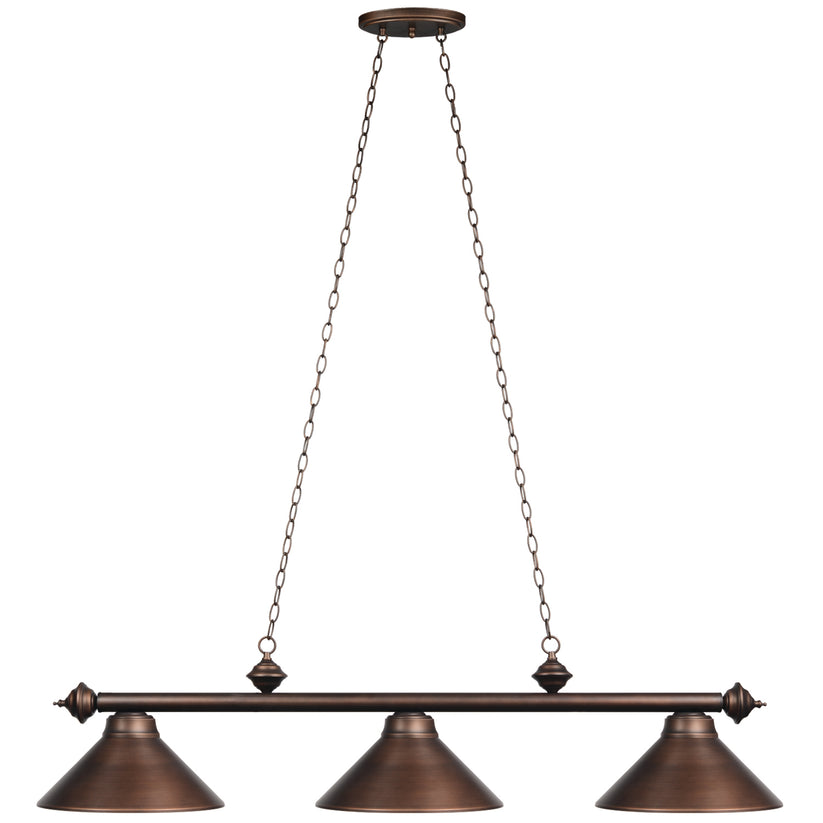 54" 3Lt Billiard Light- Oil Rubbed Broze