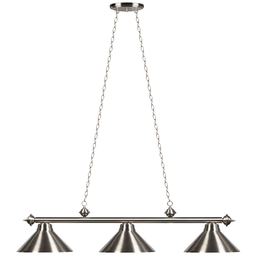 54" 3Lt Billiard Light- Stainless