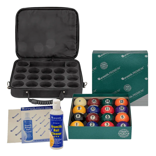 Protective Ball Case With Aramith Premium Ball Set And Cleaning Kit 