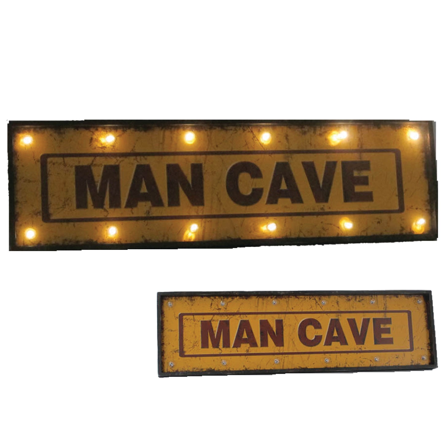 Metal Sign-48" Man Cave W/ Lights image -  Champion Table Tech