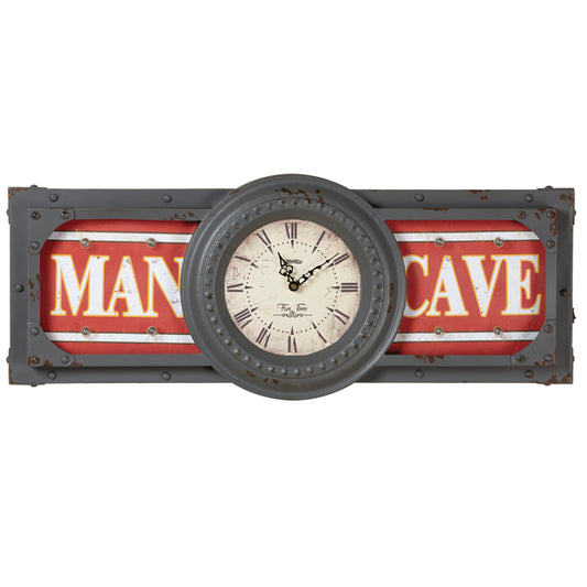 Metal Sign-Man Cave Clock image -  Champion Table Tech 