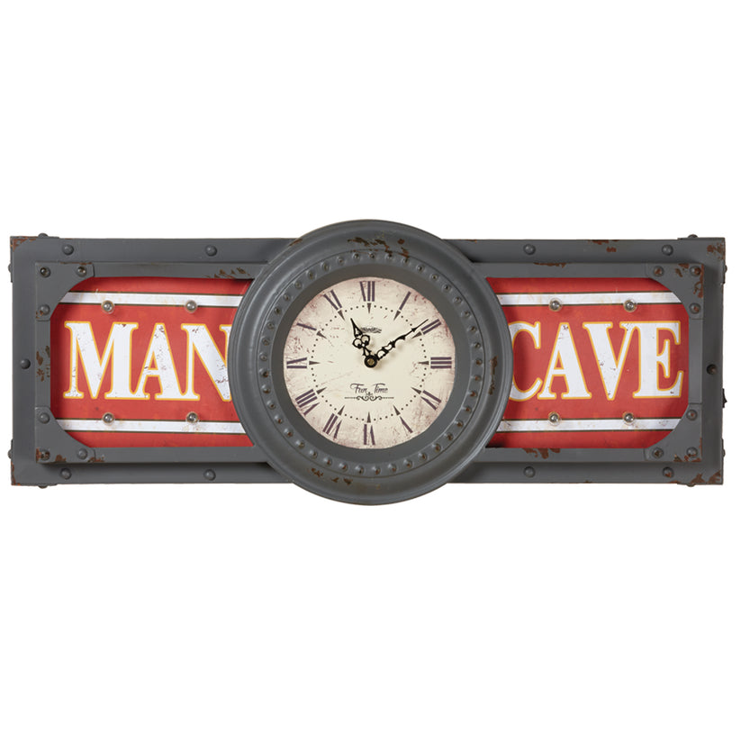 Metal Sign-Man Cave Clock