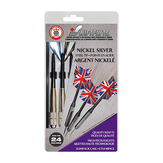 Swiftflyte Nickel Silver Steel Tip Dart Set image 