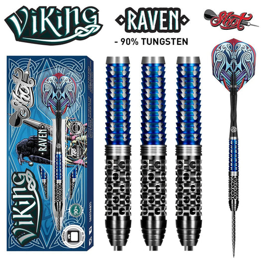 Viking Raven Steel Tip Dart Set-90% Tungsten Barrels image 