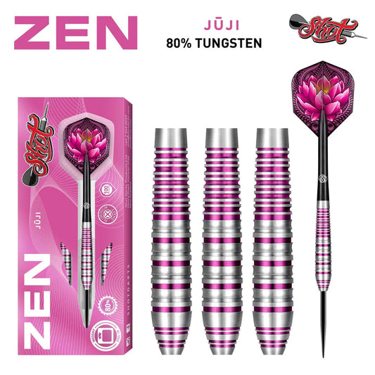 Zen Juji Steel Tip Dart Set-80% Tungsten Barrels image 