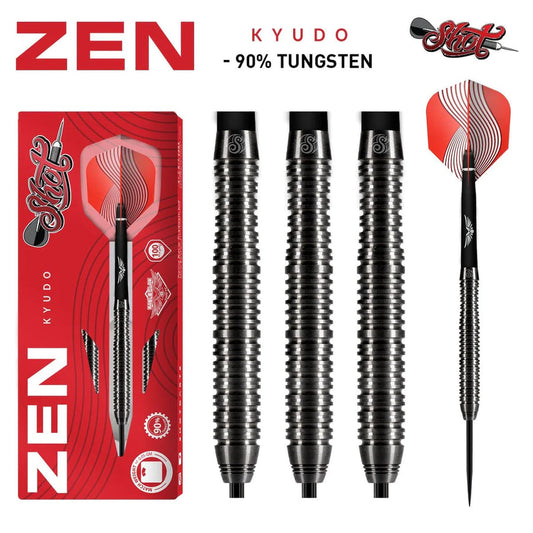 Zen Kyudo Steel Tip Dart Set-90% Tungsten Barrels image 