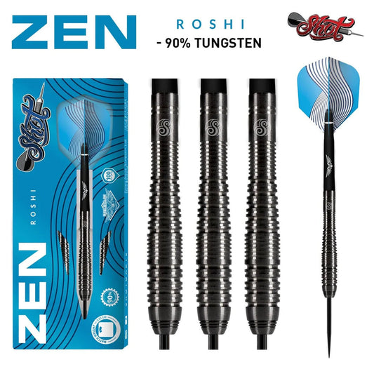 Zen Roshi Steel Tip Dart Set-90% Tungsten Barrels image 