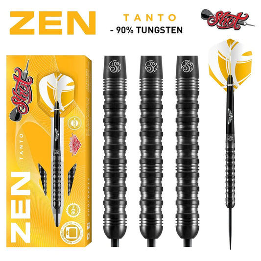 Zen Tanto Steel Tip Dart Set-90% Tungsten Barrels image 